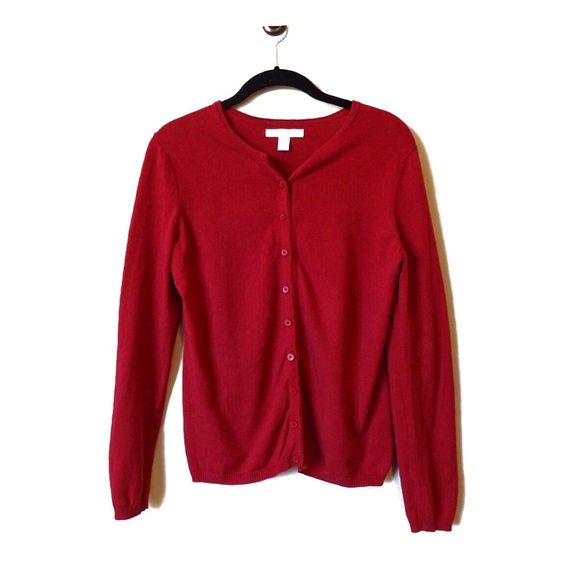 Liz Claiborne Sweaters - Liz Claiborne • Button Up Cardigan Red